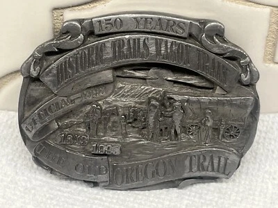 belt buckle 150 years historic trails wagon train Oregon trail numbered edition - Image 1 of 4