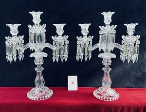 BACCARAT MEDAILLON CANDLESTICK BOUGEOIR FLAMBEAU CHANDELIER CANDELABRE CRISTAL - Picture 1 of 16