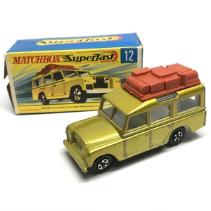 Lesney Matchbox Superfast Land Rover Safari No. 12 1970 Gold - England W/Box - Picture 1 of 21