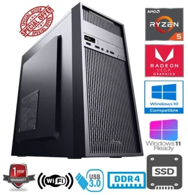 AMD RYZEN 5 3350G 4.0GHz 4C/8T 16GB RAM 480GB SSD VEGA 11 2GB GRAPHICS GAMING PC - Image 1 of 4