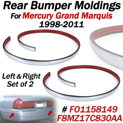 Molduras de parachoques trasero para Mercury Grand Marquis 1998-2011 F8MZ17C830AA FO1158149 Foto 1 de 4