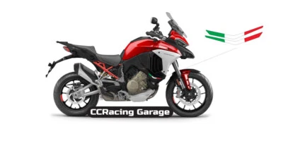 Bandierine tricolore resinate 3D moto Ducati Multistrada V4