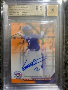 2016 Bowman's Best VLADIMIR GUERRERO JR. Refractor ORANGE #/50 BGS 9.5 Auto 10 - Picture 1 of 2
