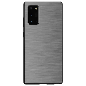 Custodia rigida per Samsung Galaxy Note grigio argento stampa acciaio inox - Foto 1 di 7