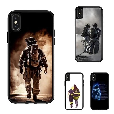 Funda De Lujo Para Apple iPhone Samsung Galaxy Pintura Héroe de Fuego Bombero Foto 1 de 4