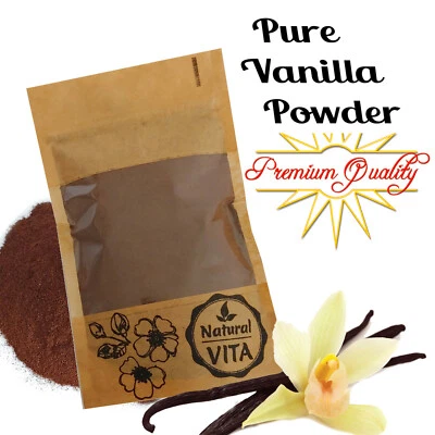 Organic Aromatic Bourbon Madagascar 100% Ground Raw Vanilla Bean Pods Powder  - Image 1 of 4