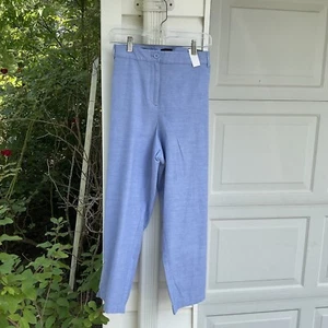 NWT Talbots Pretty Blue 100% Cotton Perfect Crop Pants 20W - Picture 1 of 9