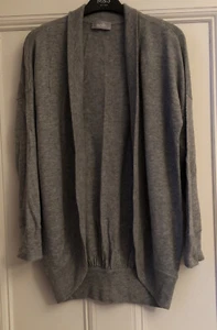 Wallis Wollmix grau Longline Strickjacke Gr. Small Schalkragen - Bild 1 von 5
