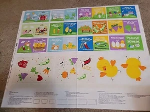 Pannello libro tessuto cotone abbracciabile e adorabile è tempo sciocco in fattoria - Foto 1 di 1