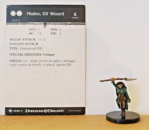 D&D Dungeons & Dragon Miniatures Archfiends: Mialee Elf Wizard (Rare) #10 w/Card - Picture 1 of 2