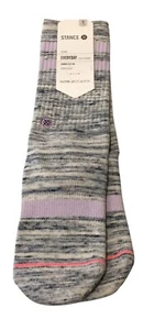 Stance Girls Napkin Apocalypse Birthday Crew Socks Size Small 7-10 Gray Blue Lil - Picture 1 of 4