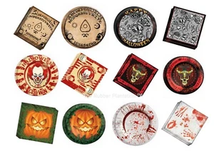 Halloween Party Napkins Paper Plates Tableware Decoration Prop Horror UK seller - Picture 1 of 13
