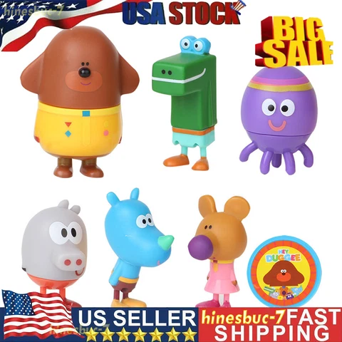 6pcs Hey Duggee Crocodile Happy Squirrel Octopus Betty Topper Action Figure Toys Cover