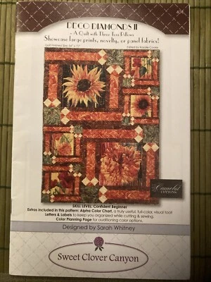Deco Diamonds II by Sarah Whitney Sweet Clover Canyon Quilt Pattern 54" x 72" - Image 1 of 2