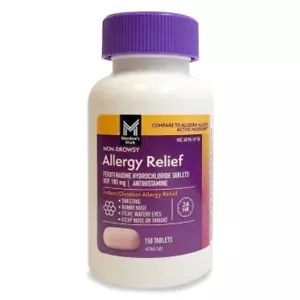 Allergy Relief 24HR Fexofenadine HCl Tablets USP, 180 mg, 150 Count, EXP. 4/2026 - Picture 1 of 2