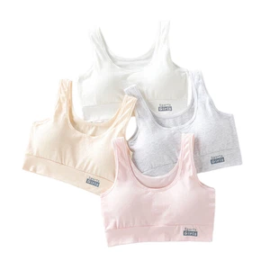 2 Pcs Cotton Girls Bra Kids Crop Top Underwear Sports Training Bra 10-18 Years - Picture 1 of 21