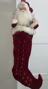 Calendario de Adviento Sant Medias Colgantes 3 pies de Alto Navidad Cuenta Regresiva Bombay 2006 - Imagen 1 de 12