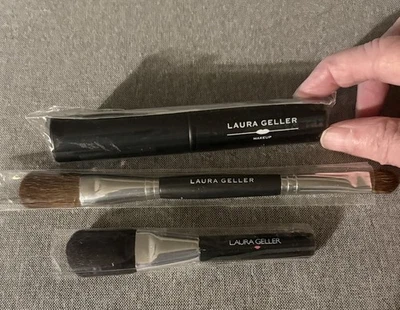 Set Of 3 Still Packaged Laura Geller Makeup Brushes, Never Used - Image 1 of 4