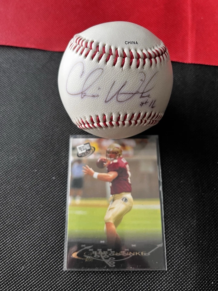 Chris Weinke 2000 ganador de Heisman Florida State Seminoles FSU béisbol firmado Foto 1 de 4