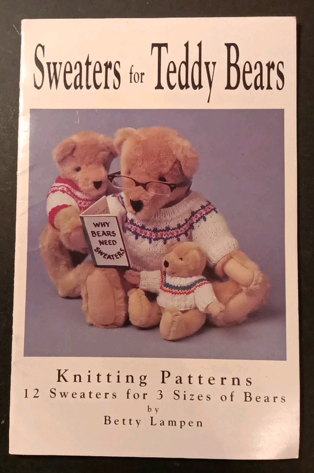 Sweaters for Teddy Bears Book 1 by Betty Lampen 1992 Knitting Patterns Book - Image 1 of 3