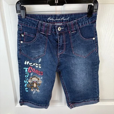 Pantalones Cortos Vaqueros Bobby Jack Bermudas Mono Bordados Talla 16 para Niñas Foto 1 de 4