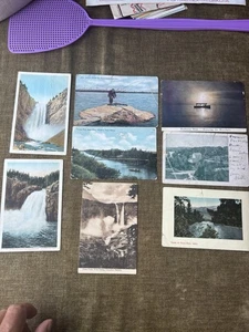 Lote de 8 postales vintage de principios de 1900 Yellowstone cascadas ríos Idaho - Imagen 1 de 13