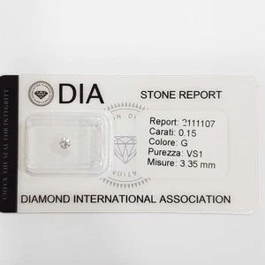 0,15g VS1 Diamant DIA Zertifikat im Blister - Bild 1 von 3