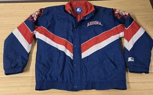 Vintage Arizona Wildcats Jacke Herren Large Blau Rot NCAA College Starter 90s - Bild 1 von 9