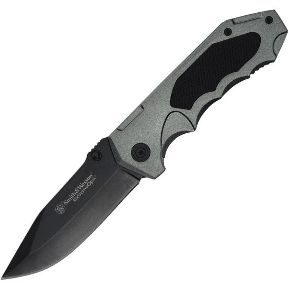 Smith & Wesson Extreme Ops Folding Knife Stainless Blade Aluminum Handle SWA19CP - Image 1 of 1