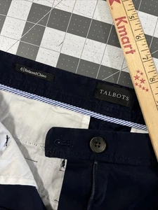 Talbots Relaxed Chino Hose Größe 6 Marineblau Baumwolle Stretch Kleid/Freizeit  - Bild 1 von 10