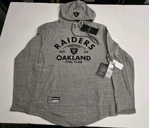 NFL Team Apparel Oakland Raiders Grey Oversized Pullover Hoodie / Women’s Large - Picture 1 of 7