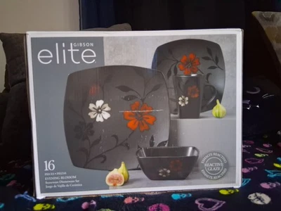 Gibson Elite 16 изделий вечерний цветок керамики столовый набор - Изображение 1 из 2