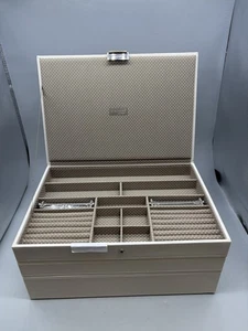 New Super Sized Jewellery Stackers In Oatmeal, Polka Dot Brown & White Lining - Picture 1 of 12