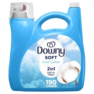 Downy Soft, 2 in 1 weicher und frischer flüssiger Weichspüler, kühle Baumwolle, 140 fl... - Bild 1 von 9