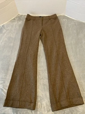J.Crew Low Rise Dress Pants Women’s Sz 30x31 Brown Flared Tweed - Image 1 of 4