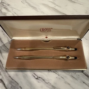 Employee Gift Goodyear Cross 10k Gold Filled Set Ballpoint Pen & Pencil - Picture 1 of 6