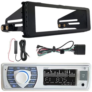 Receptor marino Pyle PLRMR23BTW Single DIN con kit de instalación, kit de amplificador - Imagen 1 de 4