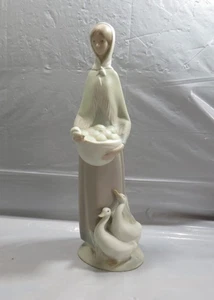Vintage Tang Lladró Porzellan Mädchen mit Enten Figur - Bild 1 von 16