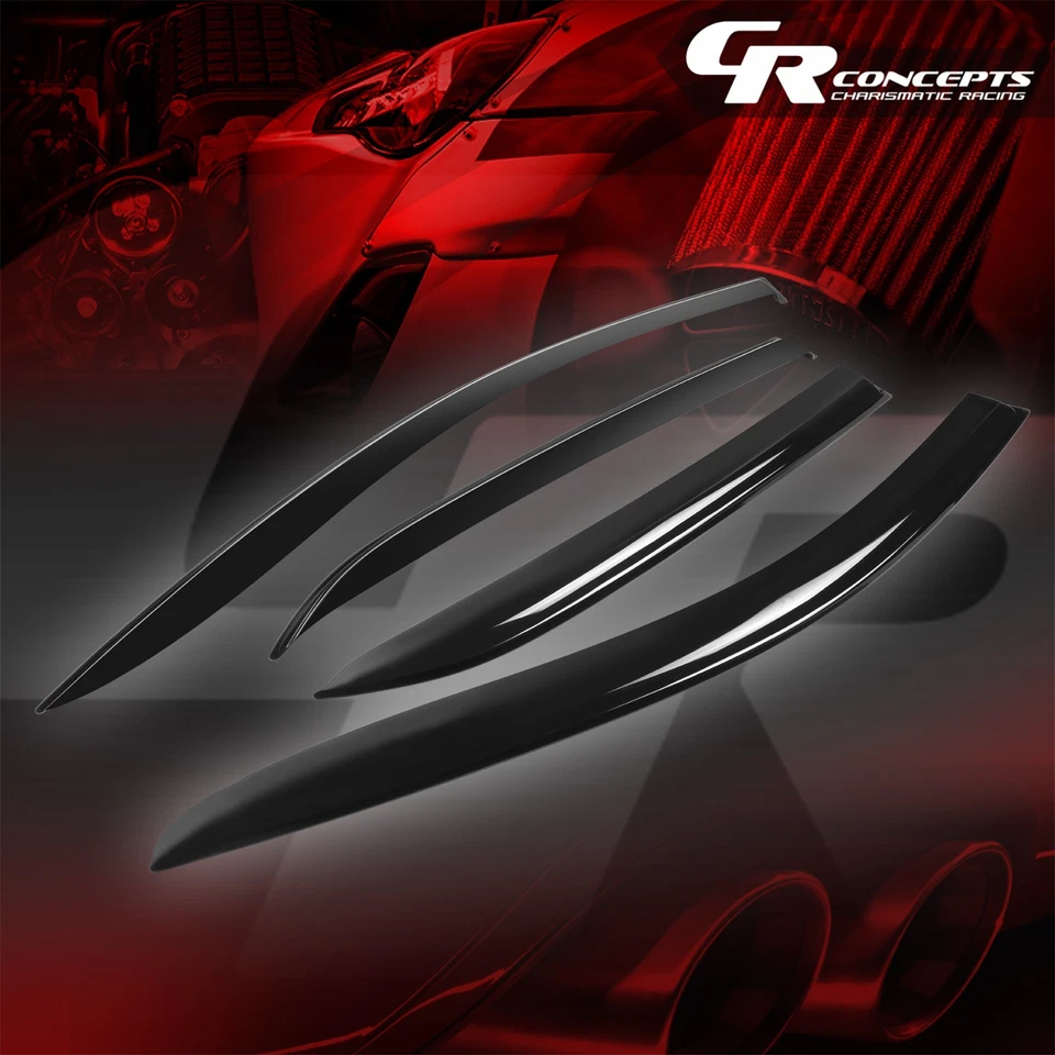 4 peças viseiras de janela pretas defletor de chuva solar para Chevrolet Equinox 2018-2024 - Imagem 1 de 4