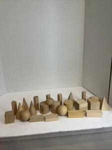 3D Wooden Shapes, Manipulatives, Homeschool, Math Is Fun! - Picture 1 of 5