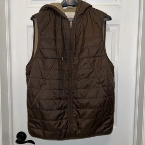Weatherproof Vintage Mens Brown Size M Vest Pockets Full Zip Fleece Lined.  - Picture 1 of 3