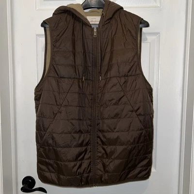 Weatherproof Vintage Mens Brown Size M Vest Pockets Full Zip Fleece Lined.  - Image 1 of 3