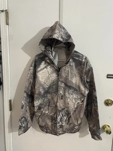 Akimbo Repro Full Zip Jacket Hoodie Medium Realtree Winter Camo PreOwned - Picture 1 of 10