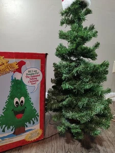 1996 Gemmy Douglas Fir - THE TALKING TREE - Animated Singing CHRISTMAS TREE 3' - Picture 1 of 8