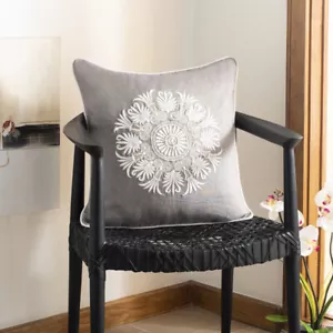 SAFAVIEH Versailles Pillow Set of 2 | Sterling | - Picture 1 of 4