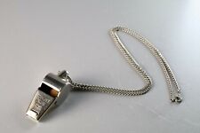 Coghlans Deluxe Vintage Brass Whistle Cork Ball & Steel Chain   Loud Clear Sound