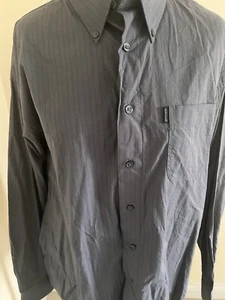 Pierre Cardin Men's grey striped Long Sleeve Button Up Shirt Smart casual autumn - Picture 1 of 11