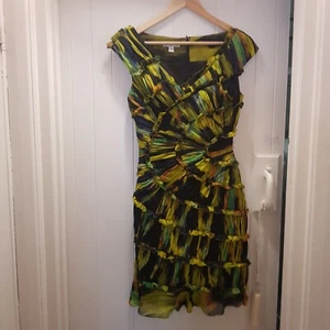 George Gross Ruched Silk Chiffon Dress - Picture 1 of 20