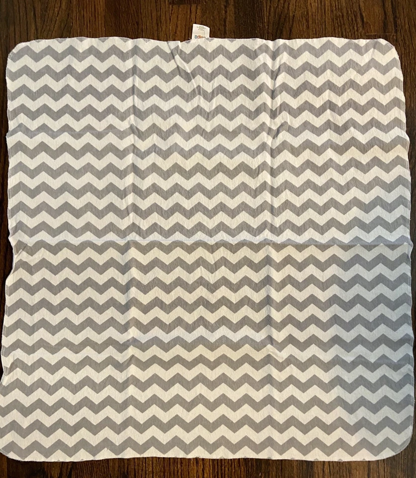 Manta Receptora Circo Gris Blanco Chevron Rayas Algodón Franela Bebé Infante Foto 1 de 1