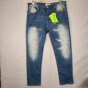 Refinery Republic Jeans Men's Slim Leg Opening Size 34x30 Denim Blue - Picture 1 of 16